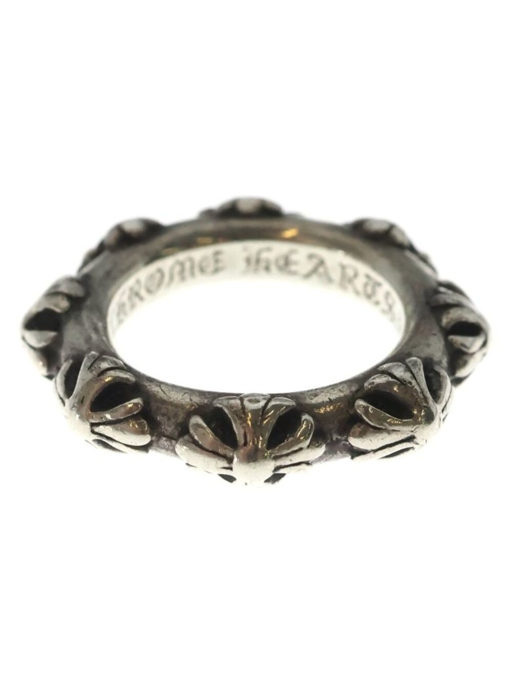Chrome Hearts Cross Band Ring Silver